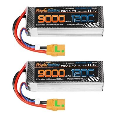 Powerhobby 3S 11.4V High Voltage 6000mAh 100C-200c Lipo Battery w XT90 Plug