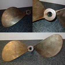 Vintage Bronze Boat twin double outboard 16" Propeller OR10 OK110C pr03/7727
