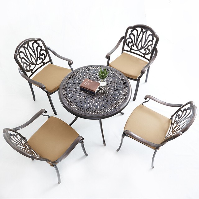 Modway Upland 5 Piece Outdoor Patio Teak Set In Natural White For Sale Online Ebay