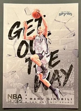 2018-19 Panini Hoops GET OUT THE WAY #GOW-17 Manu Ginobili - San Antonio Spurs ⚫