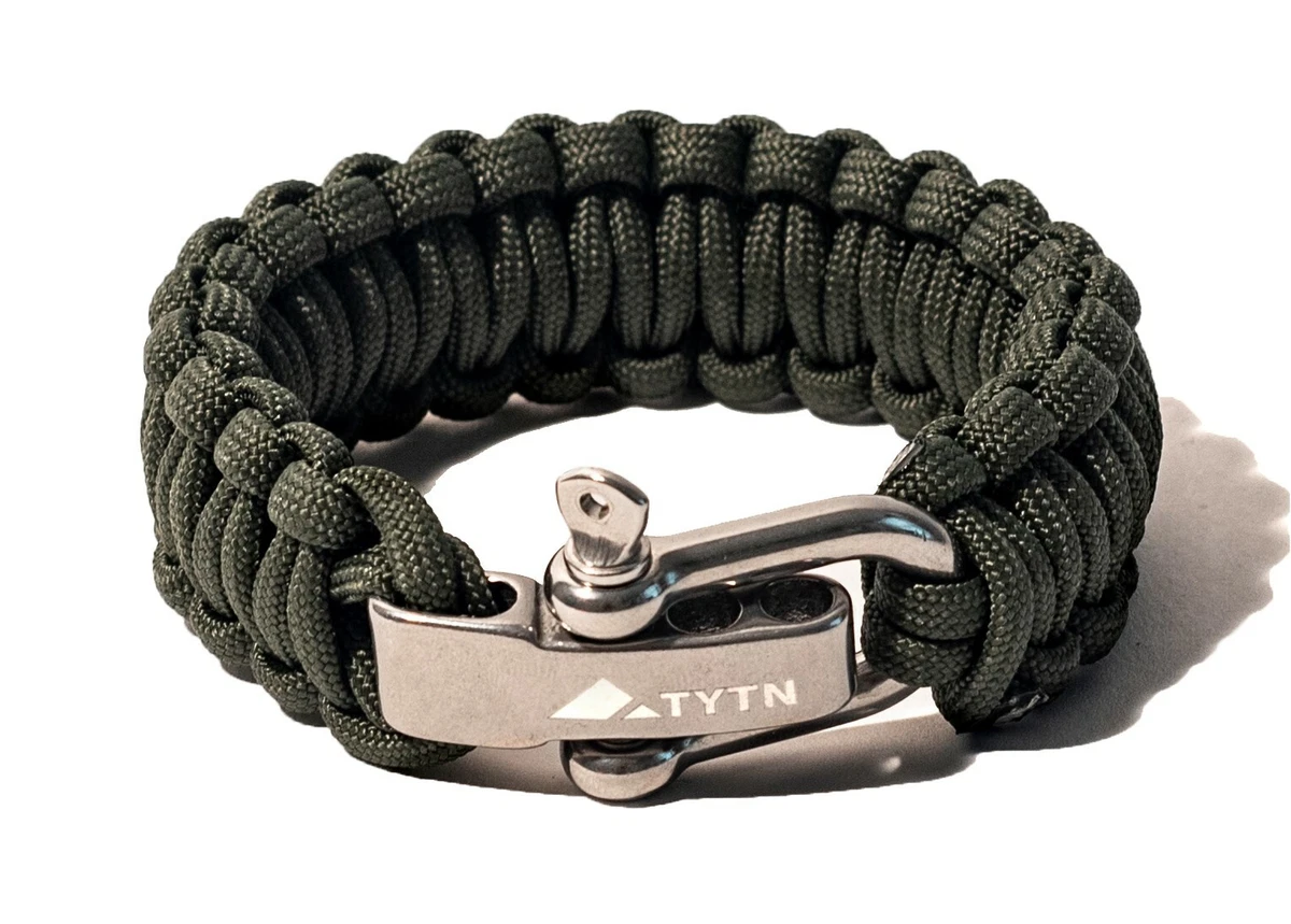 Survival Bracelet - 550 Paracord - Blue/Black - (8 inch) | KnifeKits.com