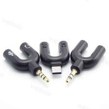 3.5mm Jack Microphone Converter Audio Adapter Headset Mic Type C Splitter 9H