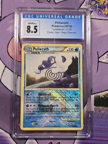 POLIWRATH 21/95 REGIONAL CHAMPIONSHIPS CROSS HOLO 2010 POKEMON TCG CGC 8.5