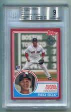 2018 Topps On Demand Mini Rafael Devers RC 1983 Topps Design Red /10 BGS 9 Mint