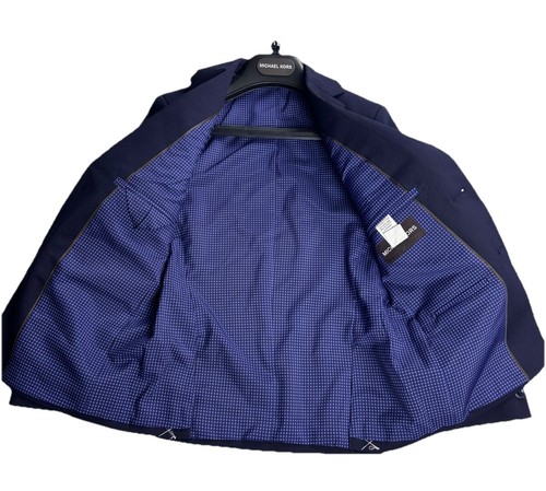 Michael Kors Boys Classic Fit Stretch Suit Jacket Sport Coat Blue Size 16R, NWT - Picture 8 of 13