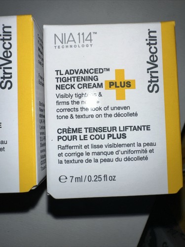 3x 7ml STRIVECTIN TL Advanced Tightening Neck Cream PLUS Travel Mini Size New - Picture 2 of 4