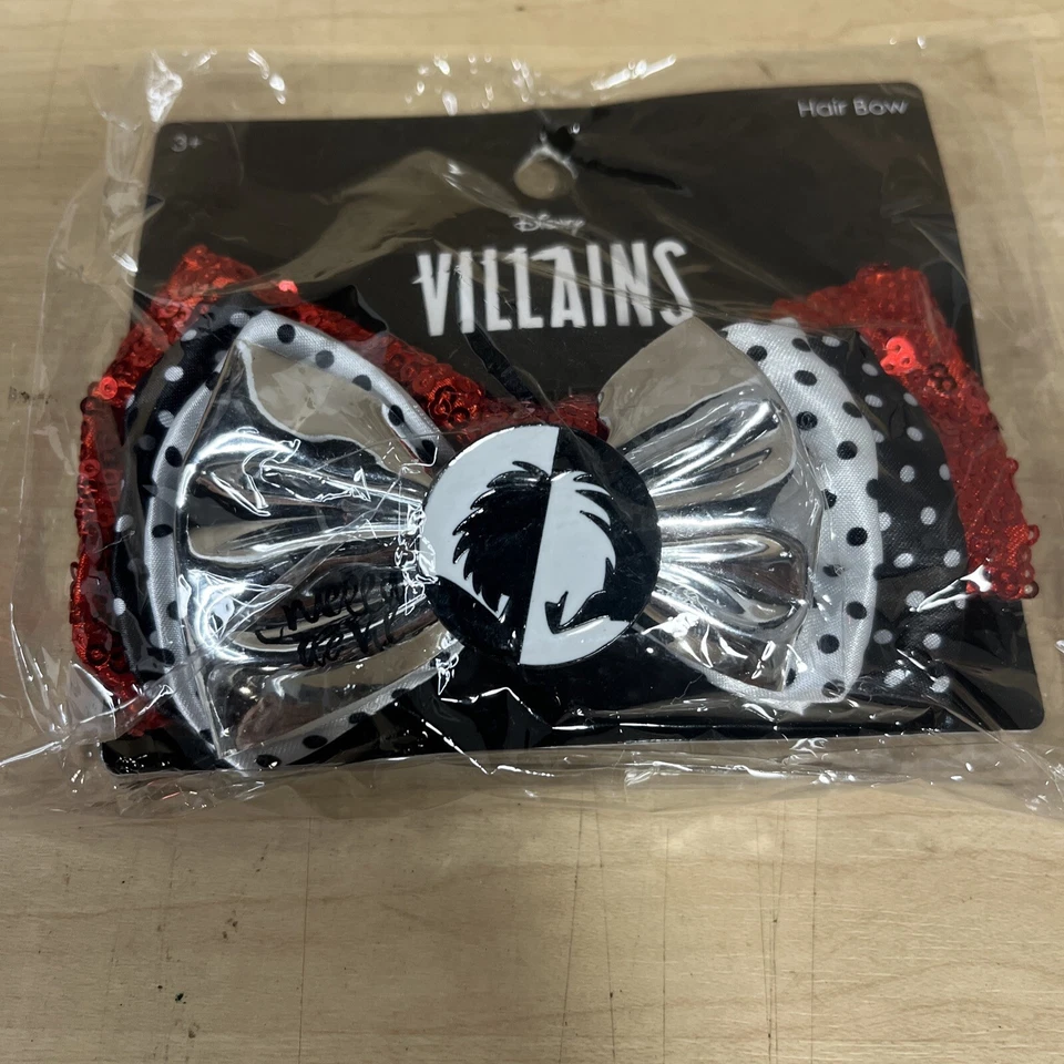 Disney Villanos Cruella De Vil 101 Dalmations Pelo Moño Disfraz Juegos con disfraces Nuevo Diablo Foto 2 de 4