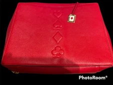 Estēe Lauder Red Heart Spade Diamond And Club Makeup Train Travel Bag