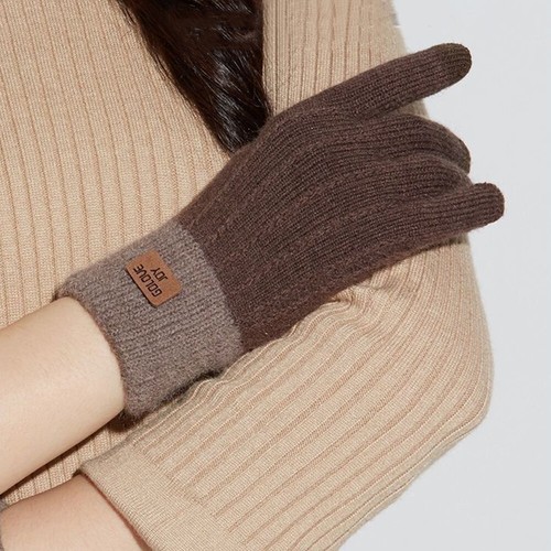 Gestrickte Wollhandschuhe Für Männer Und Frauen Warme Winter-Fleece- - Bild 5 von 22