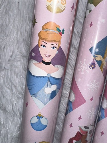 Lot of 3 RollsDisney Princess Wrapping Paper Gift Wrap 165 Sq Ft Heavy -Weight - Picture 12 of 21