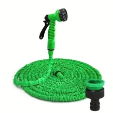 Expandable Water Hose 50ft – 7-Mode Spray Gun for Car Wash & Garden Watering