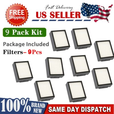 9pcs Replacement Filter for iRobot i7 E5 E6 Roomba I/E Series Sweeping Robot US