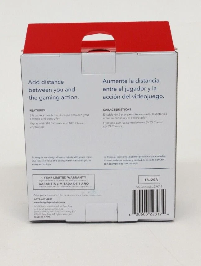 Insignia 2-Pack Extension Cable 4 Nintendo NES SNES Mini - Image 4 of 4