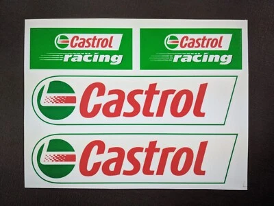 Honda Castrol Motorrad Auto Sponsor Aufkleber 4,7x6,3'' Blatt 4 Aufkleber