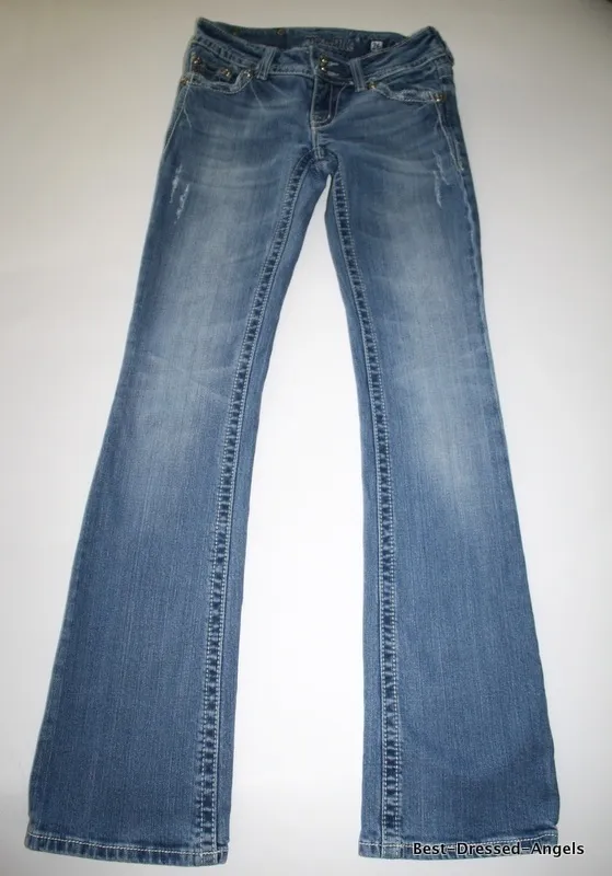 Articulación escucha pesadilla Miss Me Jeans Rhinestones Leather Bling Women Size 26 Style JP5011BT 33  Inseam | eBay