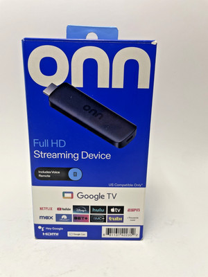 onn Full HD Streaming Device, Google TV - Fast Streaming, 8GB Storage, 1.5GB RAM