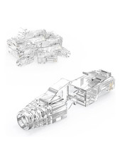 RJ45 Connectors, 100-Pack Cat6 Connector, Cat6/Cat5 8P8C Modular