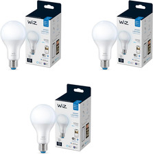 Smart Bulb - Pack of 3-1600 Lumen Wiz 100W Eq. 14.5W A21 Daylight 5000K LED