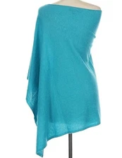 Chic Charter Club 100% Cashmere Poncho in Teal Blue - Gorgeous