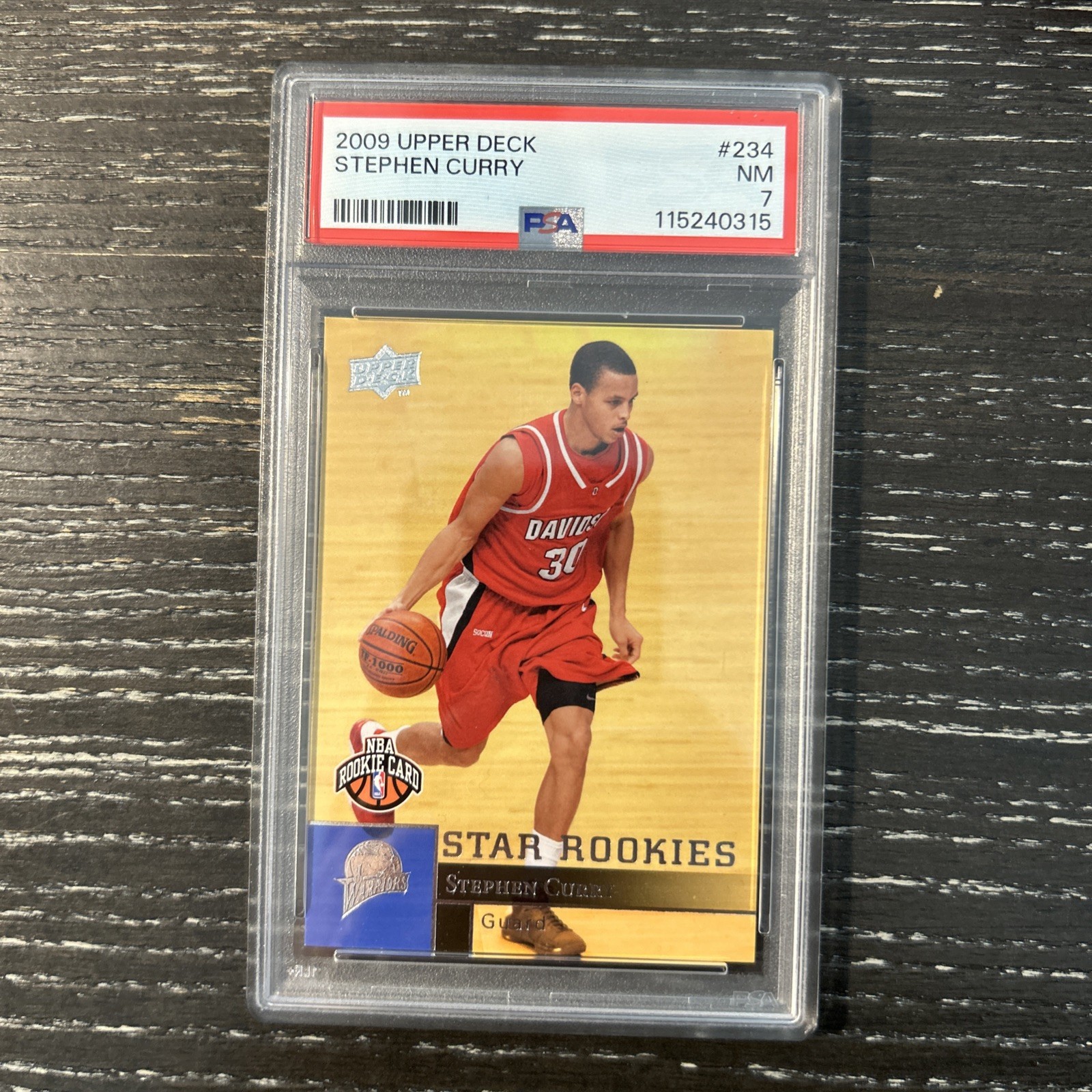 Stephen Curry 2009-10 Upper Deck Rookie #234 PSA 7