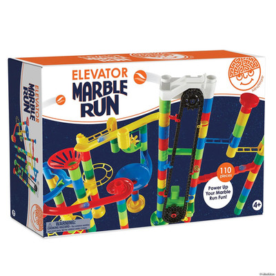 MindWare 110 Piece Elevator Marble Run Motorized STEM Building Toy