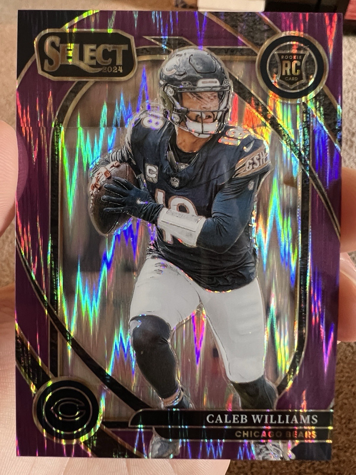 2024 Select Caleb Williams Club Level Purple Shock Prizm /360 Bears