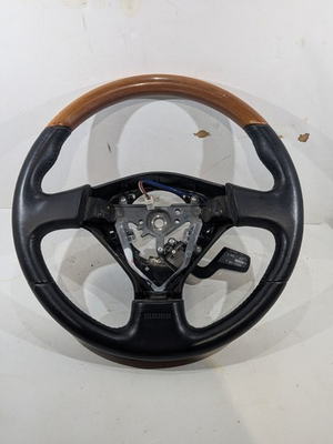 #ad 2003 2008 Subaru Forester Steering Wheel MOMO Cruise Control Black Woodgrain $124.95