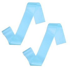 2Pcs Blank Satin Sash 71" x 4.7" Pageant Sash for Decoration Light Blue