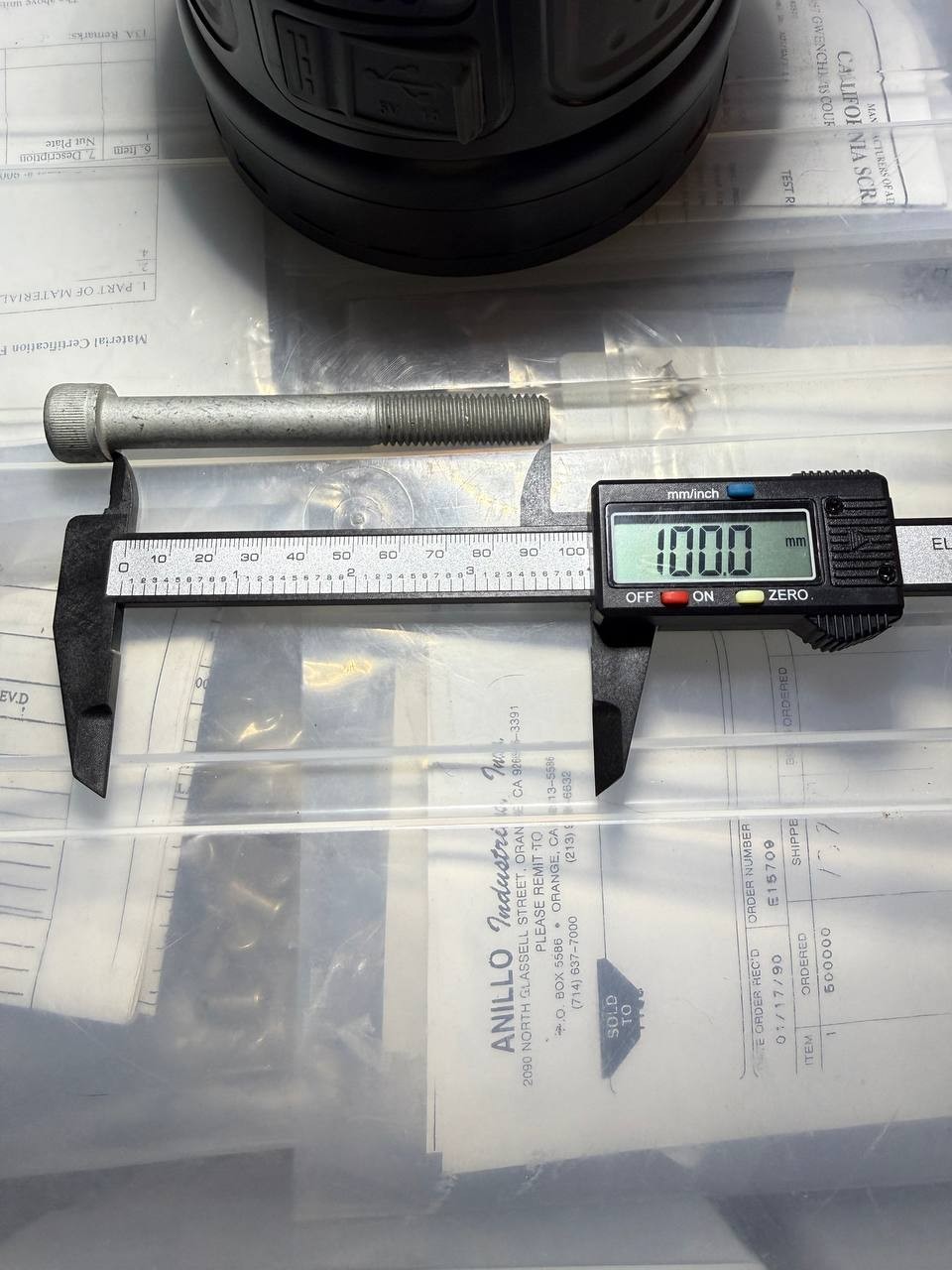 (1)M12-1.25x100 Socket Head Cap Screw M12x100 Bolt 12mm x 100mm