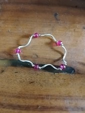 Light Pink Swarovski Crystal Anklet, Stretchy...
