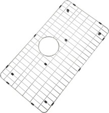 Kitchen Sink Grid and Sink Protectors 26" X 14 1/16", with Rear Drain Stainle...