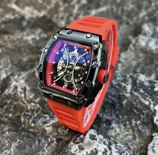 Richard Fashion Style Rapper Mille Red Homage Watch