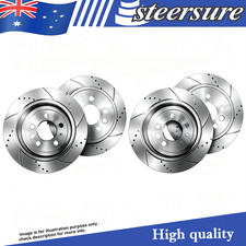 Front+Rear Drilled Disc Rotors Kit for Mercedes Benz CLA 13-19 AWD 330mm 350mm