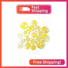 1.1 LB Random Iridescent Flower Ceramic Mosaic Tiles for DIY Crafts,3 Size Flowe