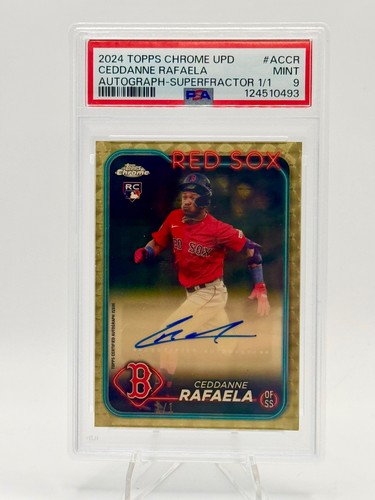 2024 Topps Chrome Update Ceddanne Rafaela SuperFractor Auto 1/1 PSA 9