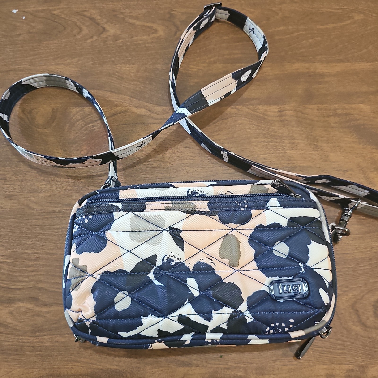 Lug Can Can RFID Crossbody Bag, Floral Multi with belt loop