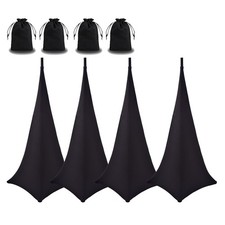 4 Pack Speaker Stand Cover Tripod Scrim, DJ Speaker Stand Scrim Tripod Cover ...
