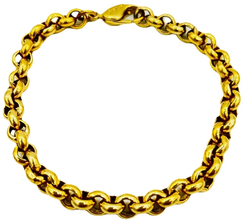 Vintage Grossé produttore per Dior placcato oro bracciale bracciale gioielli circa 22 cm.