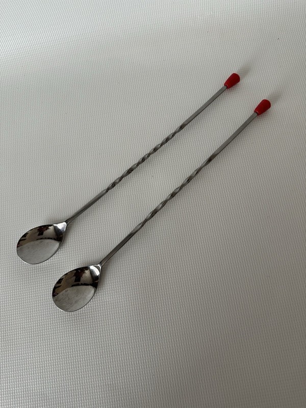 Stainless Steel Twisted Stirring Spoons Barware Bloomfield 3009 Japan Lot Of 2