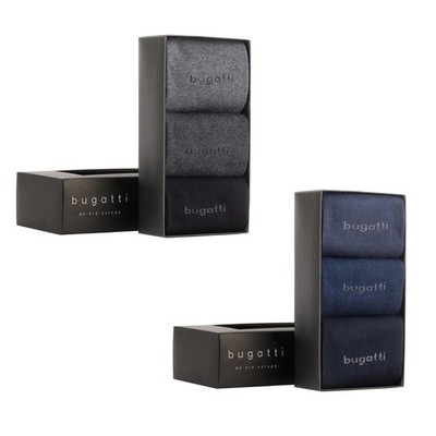 bugatti Herren Socken, 3er Pack - Basic Geschenkbox