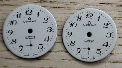 Lot 19,4mm Zifferblatt Uhr Cortebert weiß