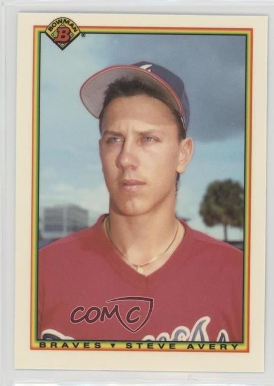 1990 Bowman Factory Set Collector's Edition (Tiffany) Steve Avery #9 0b5