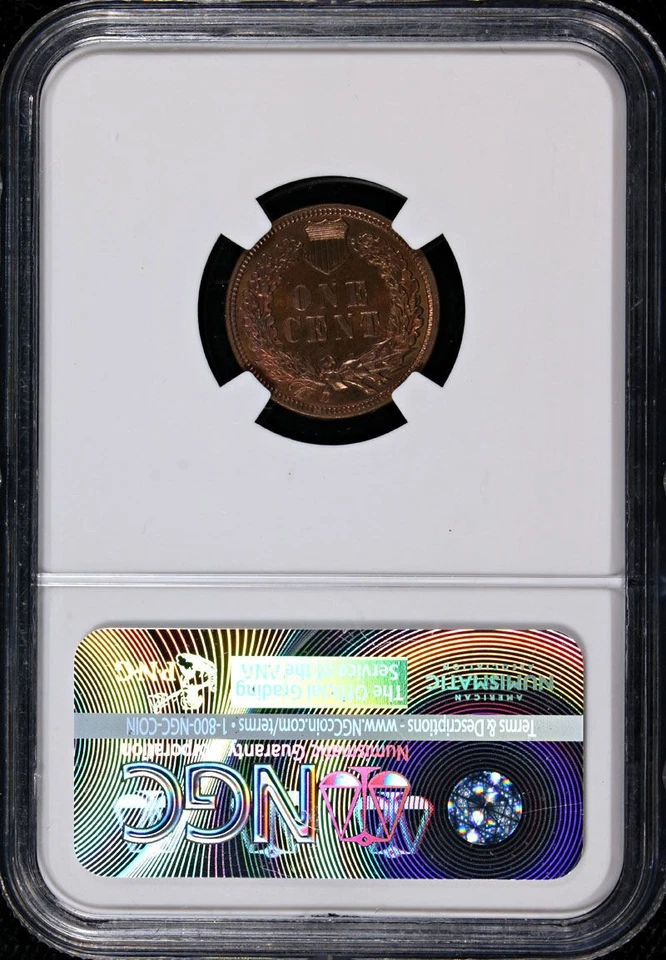 1884 Indian Cent Proof NGC PF65 BN Great Eye Appeal Strong Strike - Image 4 of 4