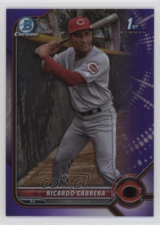 2022 Bowman Chrome Prospects Purple Refractor /250 Ricardo Cabrera #BCP-158 09xy