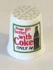Things Go Better With Coke Thimble Vintage Souvenir Collectible