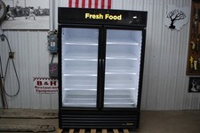 True GDM-49-HC Glass Two 2 Door Reach In Refrigerator Merchandiser w/ LED