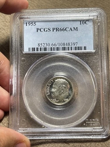1955 Cameo Proof Roosevelt Dime PCGS PR66 CAM