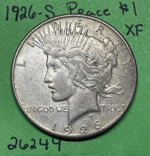 1926 S Peace Dollar  $1 Xf Extra Fine US Coin