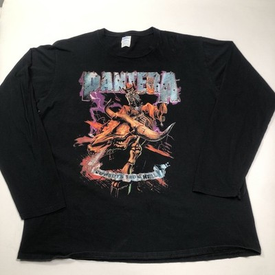 Pantera Cowboys From Hell Logo size XL Black Long Sleeve T Shirt Band Merch Tee