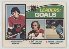 1976 O-Pee-Chee League Leaders Pierre Larouche Guy Lafleur Reggie Leach HOF 0sf1